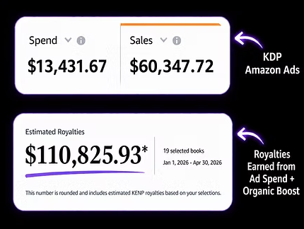 $110,825.93 royalties on $13,431 ad spend